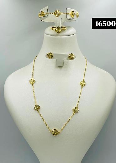 versace uzuk: Van Cleef stilində zərif bijuteriya dəsti ✨ Qolbaq və sep birlikdə — 1