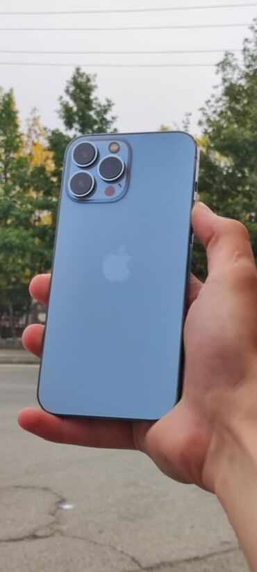 жесткий диск новый: IPhone 13 Pro Max, 128 ГБ, Синий, Беспроводная зарядка, Face ID