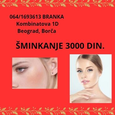 Šminkeri: Profesionalna usluga šminkanja – Beograd, Borča - Cena usluge: 3000 — 2