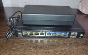пассивное сетевое оборудование value: Poe коммутатор Delta SE-SW0901 с блоком питания 48в-2а б/у, из 8