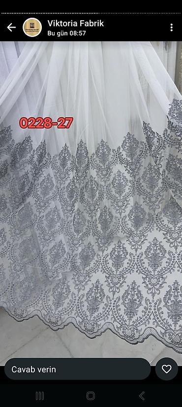 Ev üçün dekor: Yeni, Tül, rəng - Ağ, Ödənişli çatdırılma — 3