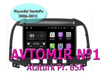 guzgu monitor: Hyundai santafe 2006-2012 üçün android monitor 🚙🚒 ünvana və bölgələrə