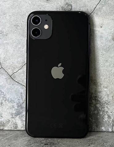 IPhone 11, Б/у, 64 ГБ, Черный, Защитное стекло, Чехол, 75 %