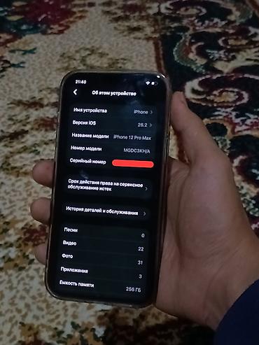 ufs 3: IPhone 12 Pro Max, Б/у, 256 ГБ, Pacific Blue, Чехол, 90 % — 4