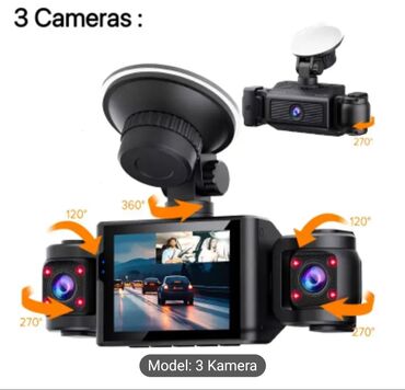 продам автомобильный холодильник: Üçlü avtomobil DVR kamera sistemi Xüsusiyyətlər: - Eyni anda 3 kamera