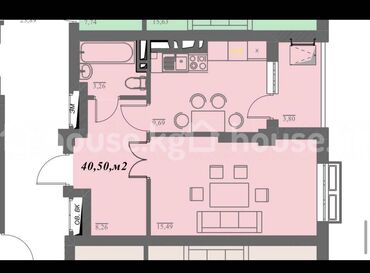 продается квартира дордой моторс: 1 бөлмө, 40 кв. м, Элитка, 5 кабат, ПСО (өзү оңдоп түзөтүп бүтүү үчүн)