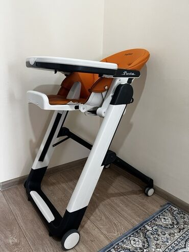 стульчик для кормления ош: Стульчик для кормления, Б/у, Peg perego, Пластик, Трансформер, цвет - Оранжевый, Самовывоз