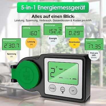 Multimetri: 5-u-1 merač potrošnje električne energije (Schuko) - Funkcije — 2