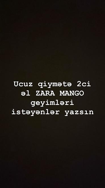 böyük bədən geyim: ZARA və MANGO brendlərinə aid ikinci əl geyimlər - Ucuz qiymət aralığı — 1
