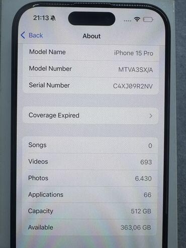 Apple iPhone: Apple iPhone iPhone 15 Pro, 512 GB, Blue Titanium, Otisak prsta, Face ID — 4