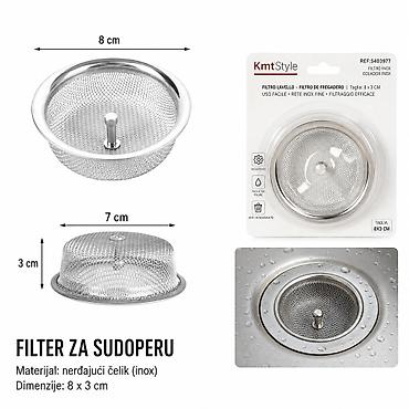 KMT Cediljka za sudoperu 5403977 Praktična cediljka/filter za