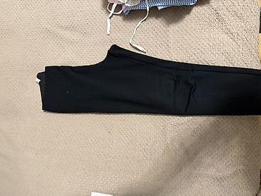 parca salvar: Qara rəngli qadın leggins şalvar - Rəng: Dərin qara - Model: Yüksək — 1