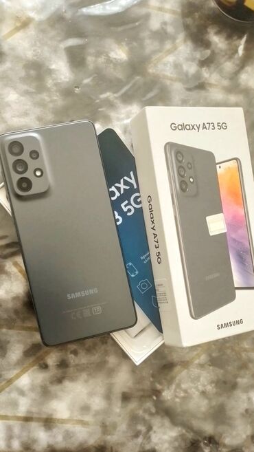 Samsung: Samsung Galaxy A73 5G, 128 GB, rəng - Qara, Zəmanət, Sensor, Barmaq izi
