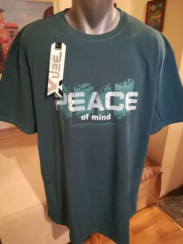 muski kompleti za leto: Majica na kratke rukave, 3XL (EU 58), 4XL (EU 60), 5XL (EU 62), bоја - Zelena, Pamuk