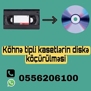 Фото и видеокамеры: Xidmət: Köhnə tipli kasetlərin (VHS və s.) diskə köçürülməsi. - Ev — 1