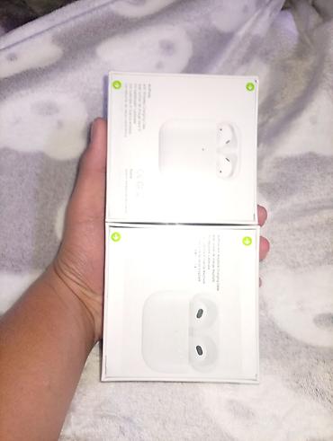 Уюлдук телефондор жана аксессуарлар: 1+1акция Беспроводные наушники AirPods (два варианта на коробках) — 5