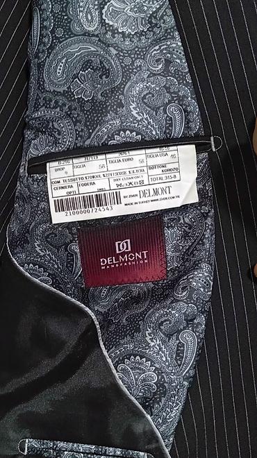 korsetli paltarlar: Delmont Manfashion kişi dəsti – nazik ağ zolaqlı qara parça. - — 4