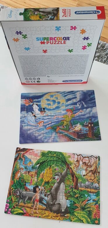 Društvene igre: CLEMENTONI - Supercolor 2 puzzle za decu, 2x60, velicine 27x19cm. Imam