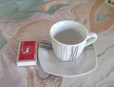 kofe stekanlari: Кофейный набор, цвет - Белый