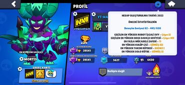 qapi bezeyi: Brawl Stars hesabı - Hesabın yaradılma tarixi: 2022 - Kupa: 39 541