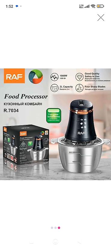 kohne tozsoran aliram: RAF Food Processor R.7034 – mətbəx kombaynı - Güc: 1000W - Qab həcmi — 1