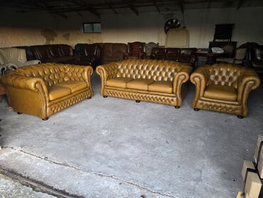 Stilske garniture: Set garnitura – Springvale Leather Chesterfield - Brend: Springvale — 2