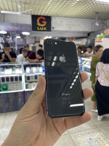 списанные телефоны бесплатно: IPhone 8, Колдонулган, 256 ГБ, Кара, Коргоочу айнек, Каптама, Кабель, 77 %