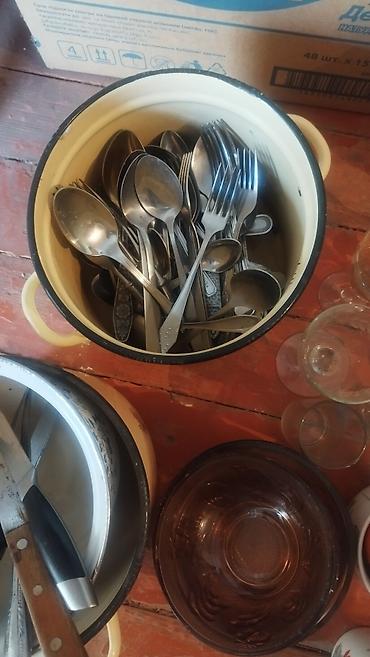 куплю буфет для кухни: Продам посуду ложки, вилки чайники заварочные, пиалки чыны для шорпо — 7