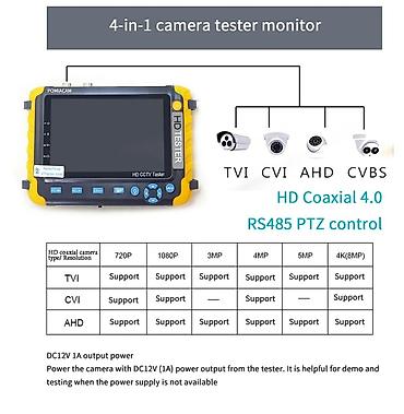 monitir: Powstation 5" HD Video Nəzarət Test Cihazı ADH TVI Koaksial HD Video — 5