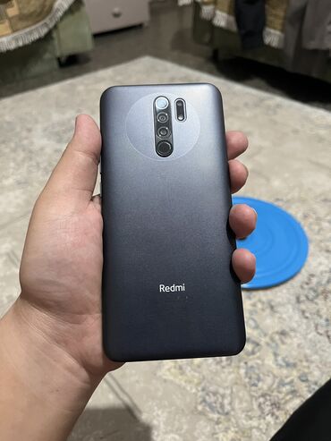 продаю бу кондиционер: Redmi, Redmi 9, Б/у, 32 ГБ, цвет - Синий, 2 SIM