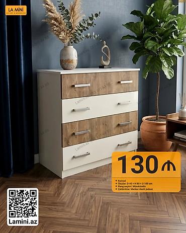 kamod: Komod – La Mini - Ölçülər: D 40 x H 80 x U 100 sm - Dizayn: İki rəngli — 1