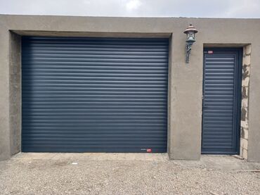 Həyət darvazaları: Dəmir Həyət darvazası, Jalüz, Avtomatik, Qapı ilə, rəng - Boz — 2