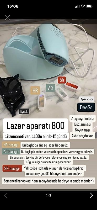 xiaomi mi band 1: Dees mini lazer epilyasiya cihazı . Limitsiz atış sayı, 3 başlıqlı — 3