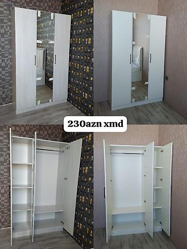 işkaf: 1.Üç qapılı paltar şkafı – güzgülü model - Dizayn: Ortada tam boy — 1