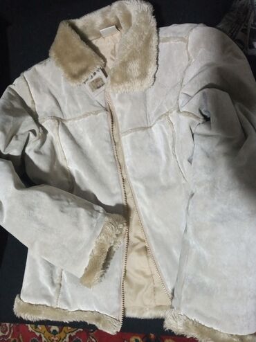 zimska kožna jakna sa krznom: Bež jaknica M veličina kao nova