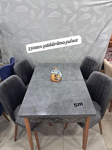 patchi шоколад цена баку: Mətbəx/qonaq otağı dəsti – 1 masa + 4 kreslo tipli stul - Masa: boz — 1