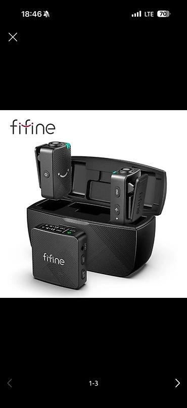 zoom h5: Беспроводной микрофон FifineМ9 (2 передатчика + приемник) в зарядном — 1