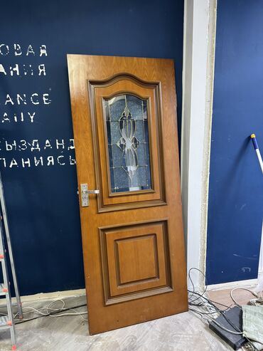 где купить стеклянный журнальный столик: Ички эшик айнек менен, Жыгач, Витраждуу терезелер, түсү - Күрөң, 200 * x 80 см, Колдонулган