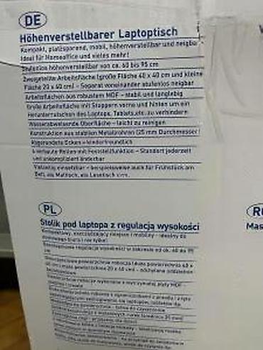 Kancelarijski stolovi: Podesivi sto za laptop (na točkićima) – Weinberger - Visina — 2