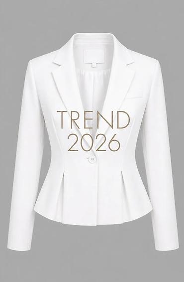 приталенная: Женский приталенный жакет с баской — 1