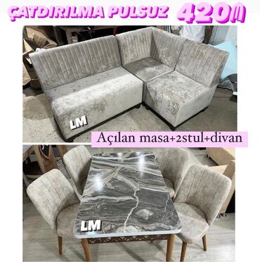 metbex masa: 💫 *Mətbəx dəsti* Qiymət : *420₼* Divan:1.20x1.70