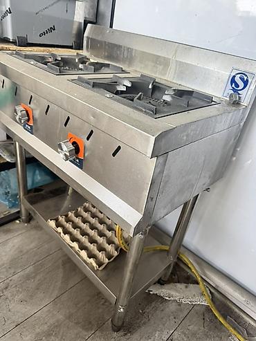 Кафелер, ресторандар үчүн: Промышленная газовая плита на 2 горелки из нержавеющей стали — 2