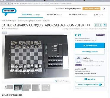 Društvene igre: Saitek Kasparov Conquistador – elektronski šah računar - Samostalna — 4