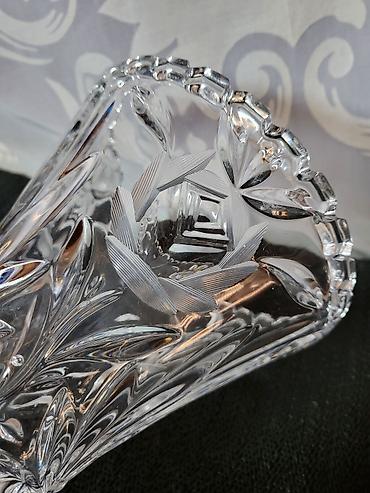 Vaza kristal Bohemija rucni rad iz 70ih godina. Vaza kristal,led — 8