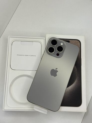 айфон 15 про макс бу цена: IPhone 15 Pro Max, Колдонулган, 256 ГБ, Natural Titanium, Куту, 87 %