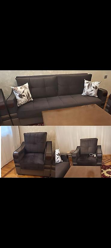 İşlənmiş, Divan, 2 kreslo, Bazalı, Açılan