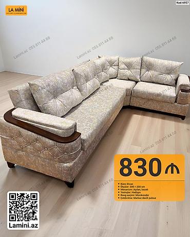 Mebel: Künc divan Ölçüləri: 300 x 200 sm Mexanizm: açılan, bazalı — 1