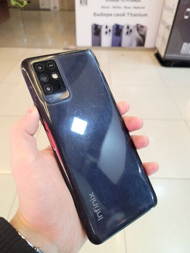 купить оперативку: Infinix Note 10, Колдонулган, 128 ГБ, түсү - Кара, 1 SIM, 2 SIM