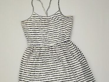 biała sukienka w kropki: Sukienka letnia H&M, 12 lat, wzrost - 152 cm., stan - Zadowalający