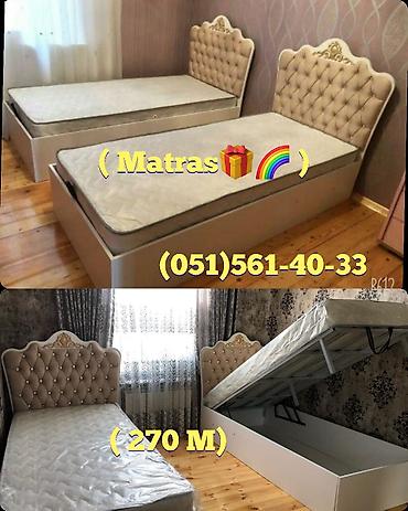 carpayı matras: Yeni, Təknəfərlik çarpayı, Bazalı, Matras ilə, Siyirməsiz, Rusiya — 4